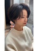 ショートボブパーマ20代30代40代イヤリングカラー大人可愛い