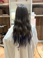 アズール 草加(azule) グラデーションカラー ブルージュ ゆるふわロング