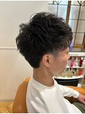 アップバング無造作パーマ【稲毛】