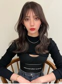 前髪　こなれミディ　イメチェン　ウェーブパーマ　韓国マッシュ