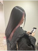 アッシュベージュ×ホワイトピンクインナーカラーブリーチ所沢