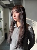 ロング×顔周りレイヤー