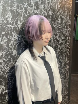 エルシャドール(EL-SHADDOLL) ホワイトラベンダー／ウルフカット／ハイトーン／デザインカラー