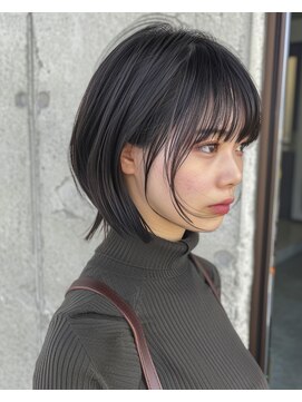 スリー(THREE) イメチェン/ホワイトブロンド/外ハネボブ/美髪/蟹江/蟹江駅