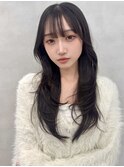 ロングレイヤー×アッシュグレー