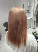 ピンクベージュカラーダブルカラー成増