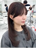 前髪顔まわり韓国ヘアレイヤーカットサイドバンク2wayバンク韓国