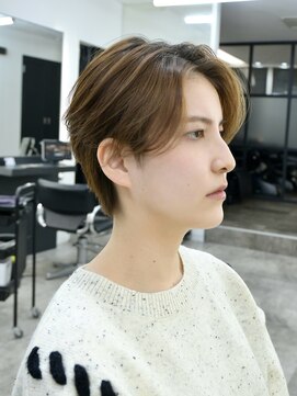 カンゴール サロン トウキョウ セントラル 原宿(KANGOL SALON TOKYO CENTRAL) ハンサムショート/アップバング/メンズライク