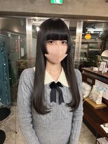 ギフトサニーサイド(gift sunny side)&nbsp;黒髪ロング＊ぱつっと姫カット