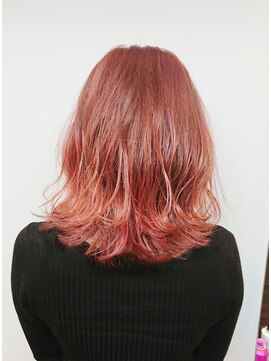 ブロック(BLOCK) アプリコットカラー/レッドオレンジ/ダブルカラー