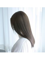 エメ 北花田(Aime)&nbsp;髪質改善トリートメント大人可愛いグレージュ縮毛矯正ロング