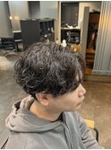 前髪上げシャドウパーマ