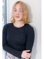 ハツメイ 川崎西口店(HATSUMEI)&nbsp;おしゃれミディアム×ハイトーンカラー