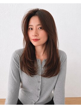 フィルムス 銀座(FILMS) オリーブベージュ/レイヤーカット/顔周りレイヤー/シースルー
