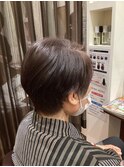脱白髪染めステップボーンカット白髪染めコンパクトショート