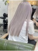 59. ミルクティーブロンド/ラベンダーストレート/ブリーチ