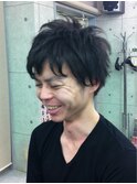 好感度無造作マットツーブロック1分スタイリング刈り上げ