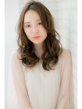 ローマ ギンザ(ROMA Ginza) 『ROMA』センターパート大人フェミニン無造作カールハニーヘア