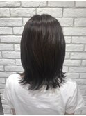 のばしかけ外ハネスタイル×イルミナカラーオーシャン