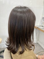 クート(ku-to) 外ハネミディアム艶カラー×白髪染め&ヘッドスパも人気◎