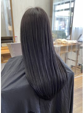 アンダーバーホワイトモデ 河内長野(_WHITE mode) ◎ダークグレイジュカラー暗染めフェイクブラック河内長野千代田