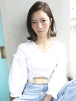 バース(BIRTH)&nbsp;天神【BIRTH】インナーカラー×かきあげ外ハネミディ