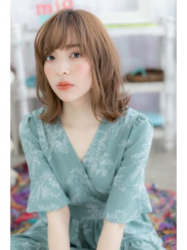 ミック ヘアアンドメイク アップ 駒込店(miq Hair&Make up) 無造作パーマ×カーキベージュ外ハネカールウルフボブb1