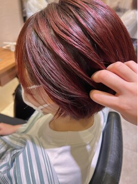 シェル 国分寺(shell) レッドカラー/ピンクカラー/ブリーチカラー/ショート