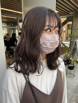 カノエ 福岡香椎店(canoe) ミディアムボブ/ボブ/ブラウン/髪質改善縮毛矯正/髪質改善