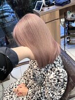 ヘアークリアー 獨協大学前店 ボブスタイル×ピンク系カラー