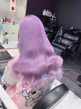 リル 溝の口(LiL) ピンクラベンダー/溝の口/ブリーチ/ダブルカラー/レイヤーカット