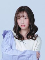 アース 郡山コスモス通り店(HAIR&MAKE EARTH)&nbsp;シアーラベンダーアッシュ×ウェーブセミロング