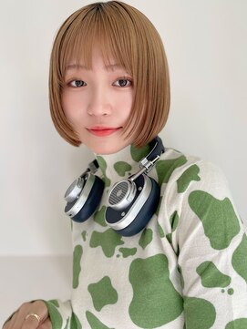 ハニーシブヤ(HONEY shibuya) シルキーベージュ×マッシュショートボブ