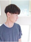 ツーブロックマッシュ韓国風ダウンパーマメンズ目黒