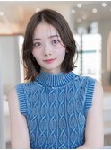 韓国レイヤー外ハネボブ美髪質改善ナチュラルカラー卵型小顔