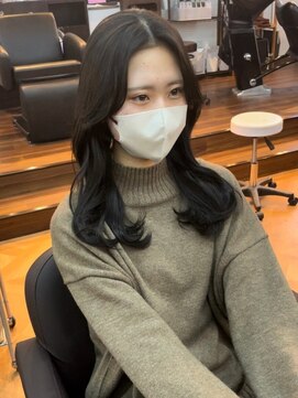 ヒョンミョン ライズバイレボ 取手店(hyon myon/RISE by REVO) レイヤーカット/デザインカラー/オリーブベージュ[取手/取手駅]