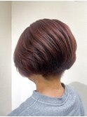 刈り上げ女子  ×  ボルドーブラウン
