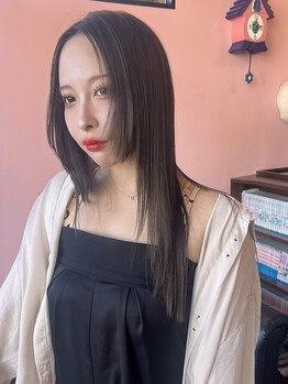ソープ(soap)の写真/毛先まで潤う髪質改善ストレートで、ナチュラルな仕上がりに♪髪質に合わせた施術で理想の質感に…＊
