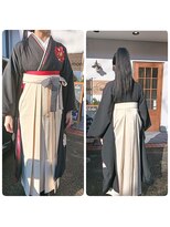 モントン(mon temps)&nbsp;赤と黒のお着物がとっても素敵な袴スペシャル