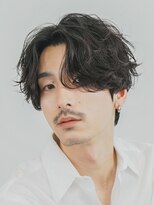 シャドウパーマセンターパートニュアンスパーマフェザーパーマ