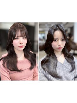 こだわりの顔周り,前髪カットで印象激変！小顔に見せるなら似合わせ顔周りカット,前髪カット◎大阪梅田