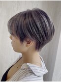 ハンサムショート/ラベンダーグレージュ/Aujuaトリートメント