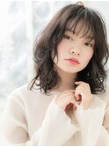 ★くすみカラー乾かすだけくびれヘア小顔ミディアム20代30代★1