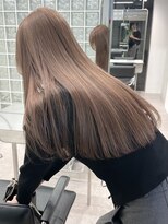 サンクマーケット 渋谷(cinq MARKET) ミルクティーベージュダブルカラーインナーカラー韓国20代渋谷