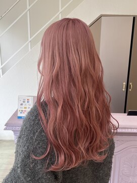 タイドヘアー 茨木2号店(TIDE HAIR) コーラルピンクカラー