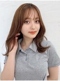 韓国レイヤーカット/くびれヘア/ブラウン【BELTIL 津田沼】