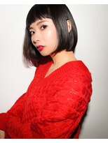 アン ヘア デザイン(un hair design)&nbsp;【　un  】ブラックカラー×ワンレングス×モード