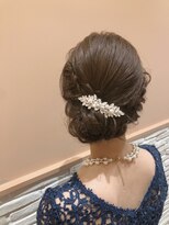 編み込み サイドアップ