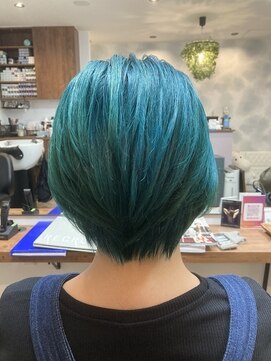 青緑ヘアカラー L サロンパルヨン ヘアーアンドネイル Salon Paljon Hair Nail のヘアカタログ ホットペッパービューティー