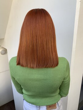 サロンドミルク 溝の口店(salon de MiLK) 10代20代30代/伸ばしかけ切りっぱなしオレンジベージュ!